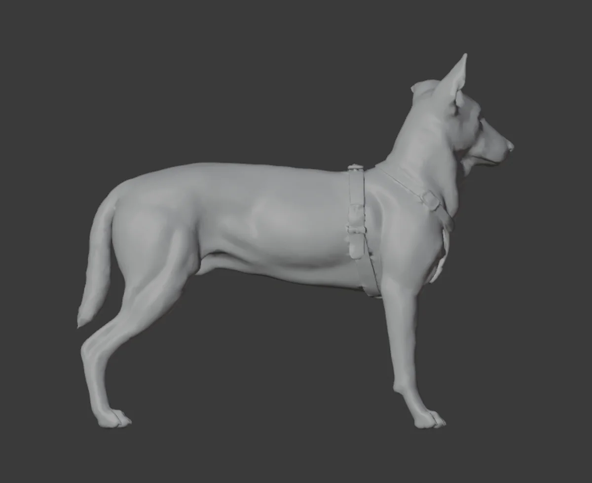 Actual Vega Blender rest-pose side render
